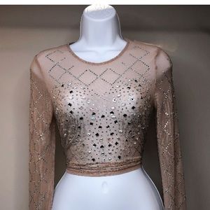 Nude Embellished top